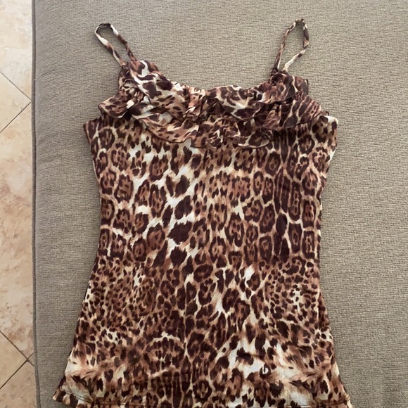 INC brush leopard strap tank.  Size medium.  NWT - Picture 2 of 5